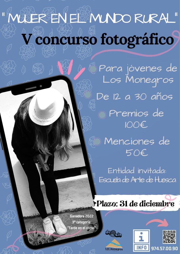 Imagen La Comarca de Los Monegros convoca la quinta edición del Concurso fotográfico “Mujer en el mundo rural” dirigido a jóvenes entre 12 a 30 años