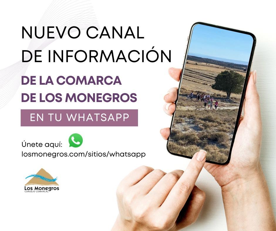 Imagen La Comarca de Los Monegros ya tiene un nuevo canal de comunicación a través de WhatsApp