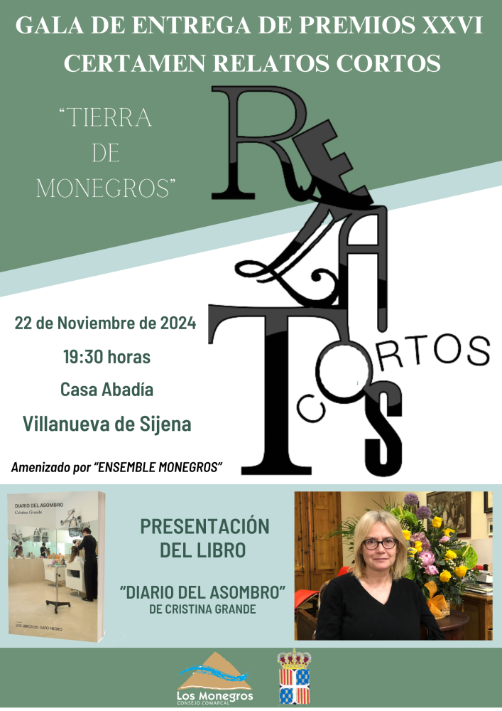 Imagen Villanueva de Sijena acogerá mañana 22 de noviembre la entrega de premios del XXVI Certamen de Relato Corto “Tierra de Monegros”