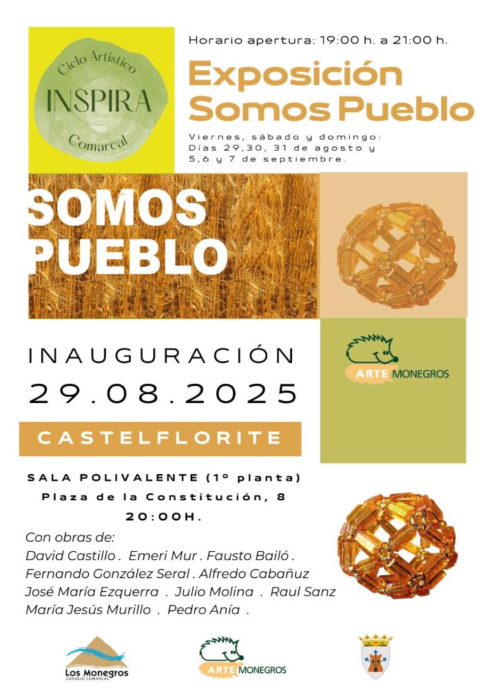 Imagen Castelflorite acogerá a partir del próximo viernes la exposición “Somos pueblo” dentro del V Ciclo cultural comarcal “Inspira Monegros”