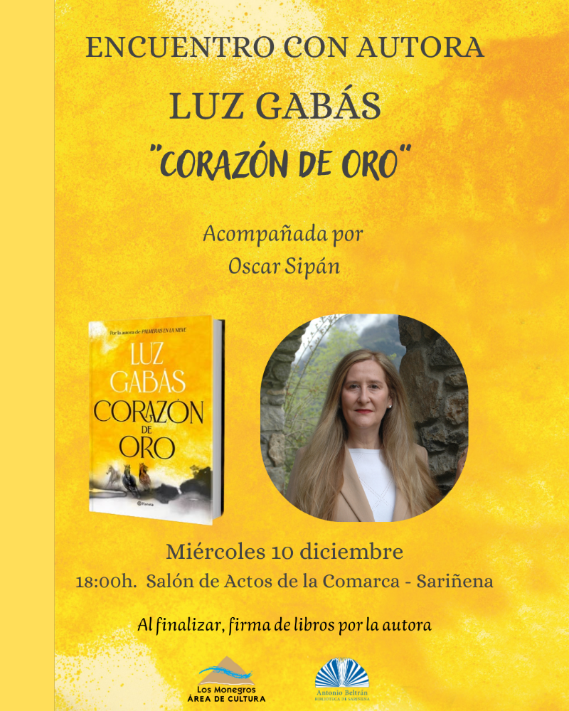 Imagen Los clubes de lectura de Los Monegros mantendrán un encuentro literario con la escritora Luz Gabás en Sariñena el 10 de diciembre