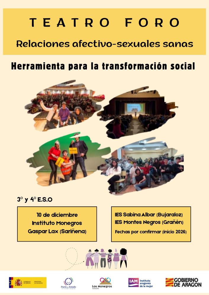 Imagen El Centro Comarcal de Servicios Sociales impulsa actividades en los centros de educación secundaria de Los Monegros para fomentar la convivencia, el respeto y la importancia de construir relaciones sanas