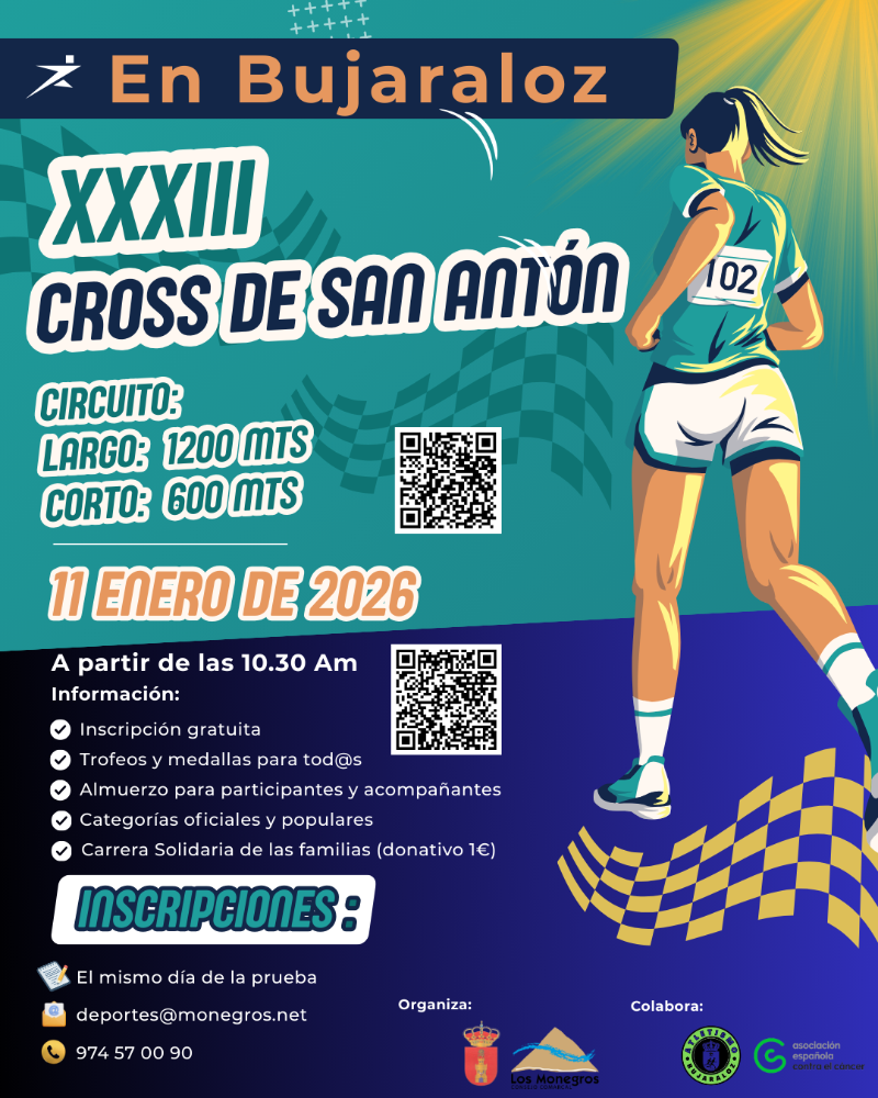Imagen El XXXIII Cross de Bujaraloz tendrá lugar el próximo domingo 11 de enero