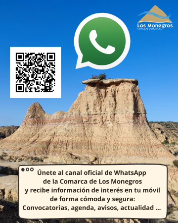 Imagen Únete al canal oficial de WhatsApp de la Comarca de Los Monegros