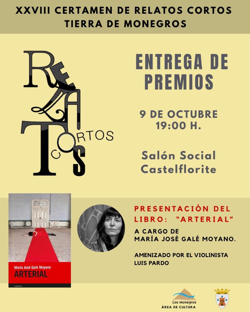 Imagen Castelflorite acoge este viernes 9 de octubre la entrega de premios del XXVIII Certamen de Relato Corto “Tierra de Monegros”