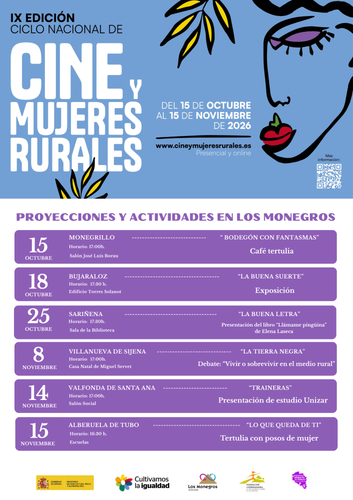 Imagen La Comarca de Los Monegros conmemora el Día Internacional de las Mujeres Rurales en Monegrillo con el inicio del IX Ciclo de Cine
